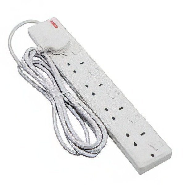 توصيله ابيض 3 متر 5 فتحه