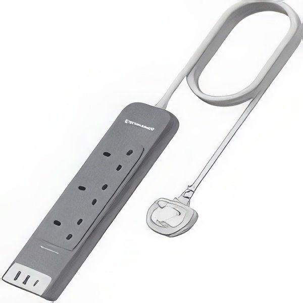 توصيله 3 متر 3 فتحه 2 يو اس بي